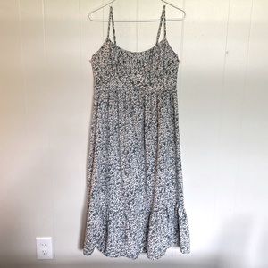 SHEIN Maternity Tie Back Ruffle Hem Daisy Floral Cami Dress